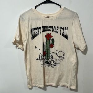 Woman's medium, 'Merry Christmas Yall' shirt